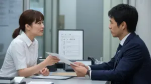 特定技能外国人との面談を実施する企業担当者のイメージ
