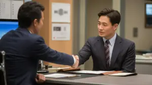 特定技能1号の外国人が日本で転職について相談している様子